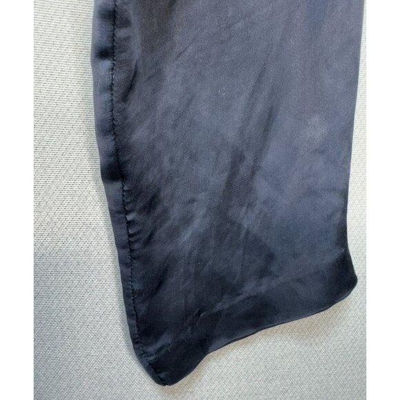 Vintage Theory Womens Cowl Neck Satin Mini Dress Size 4 Slate Gray 3/4 Sleeve - Picture 6 of 11